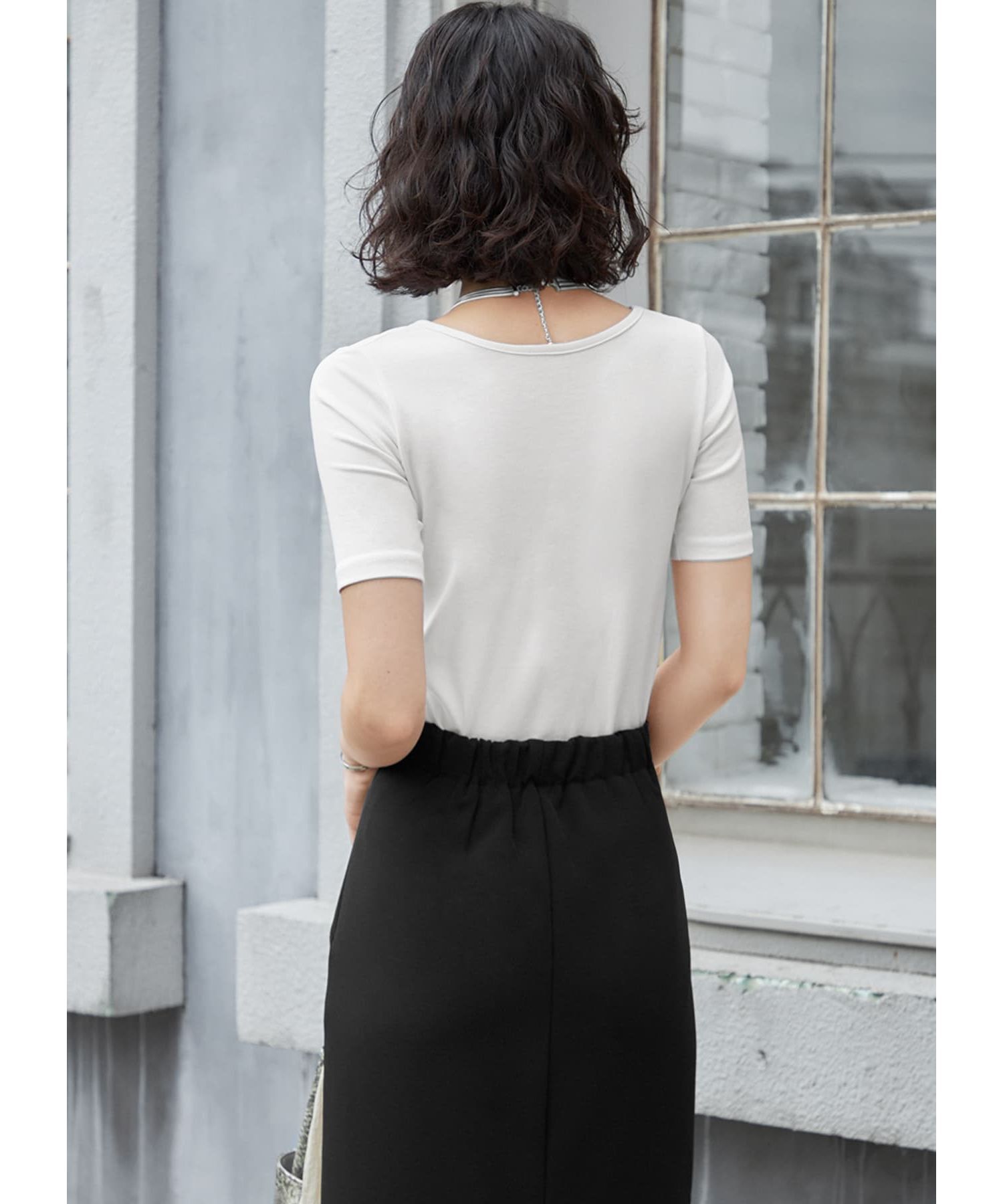 STYLE DELI「首開きシンプルTシャツ」|Tシャツ・カットソー|