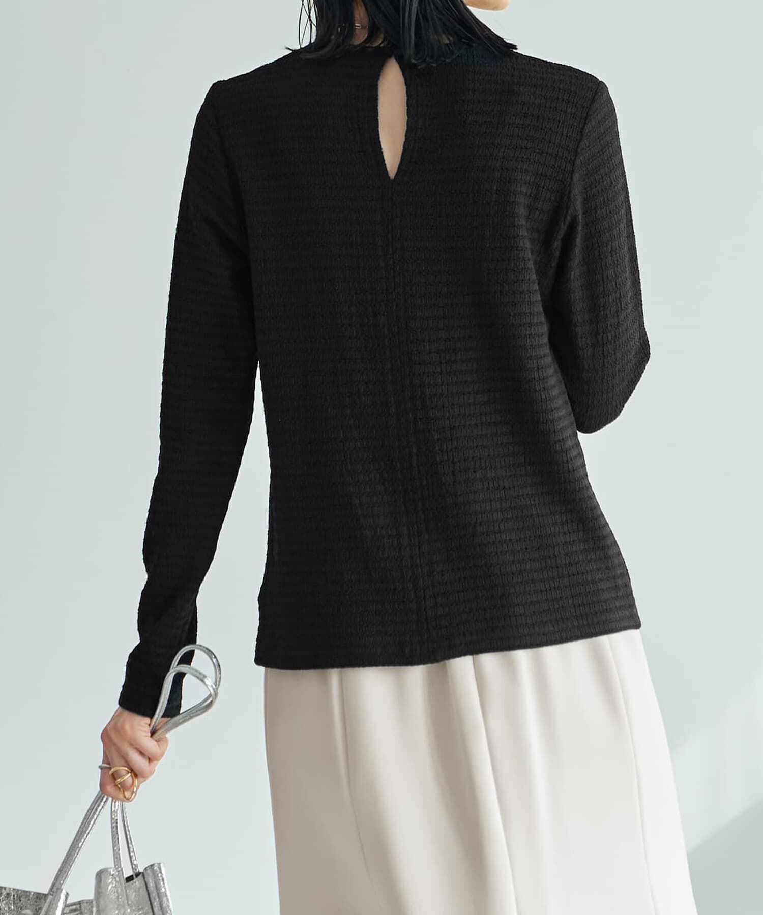 STYLE DELI「凹凸生地の長袖カットソートップス」|Tシャツ・カットソー|