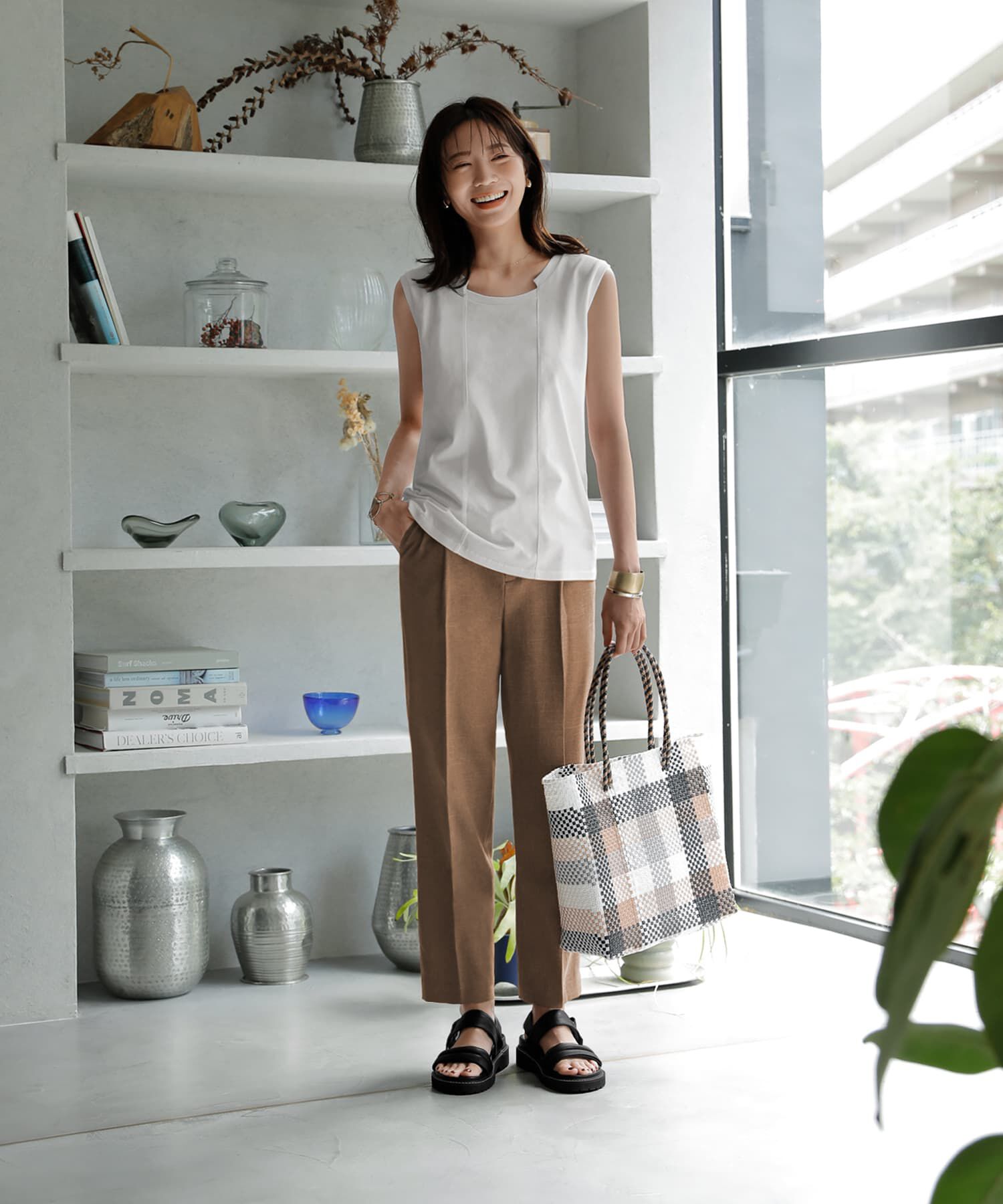 STYLE DELI「首元デザインノースリカットトップス」|Tシャツ・カットソー|