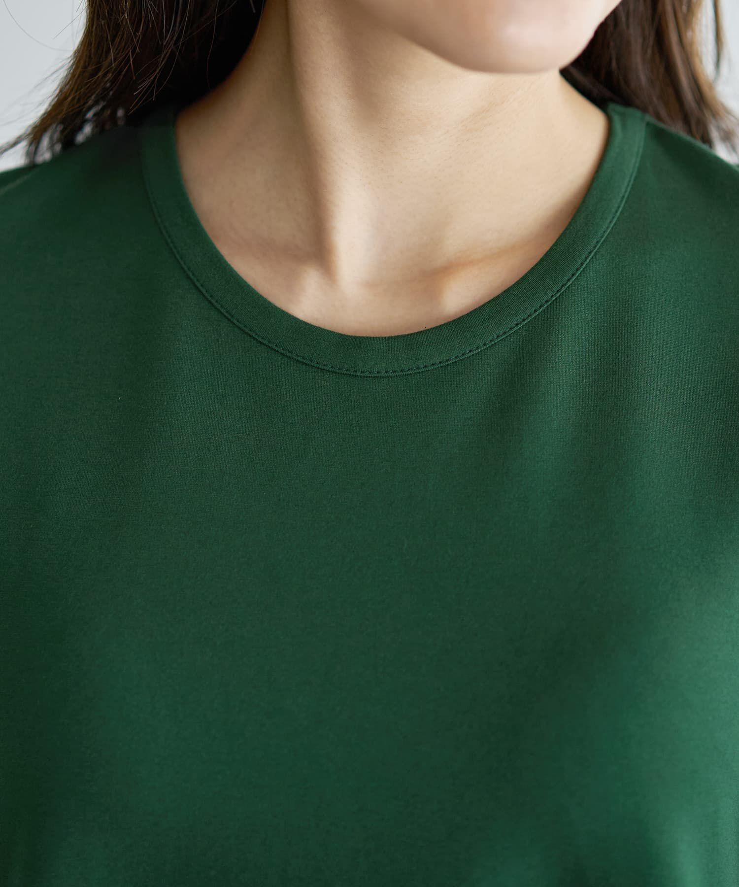 STYLE DELI「カットソー切替ラウンドギャザーワンピースB」|ワンピース|