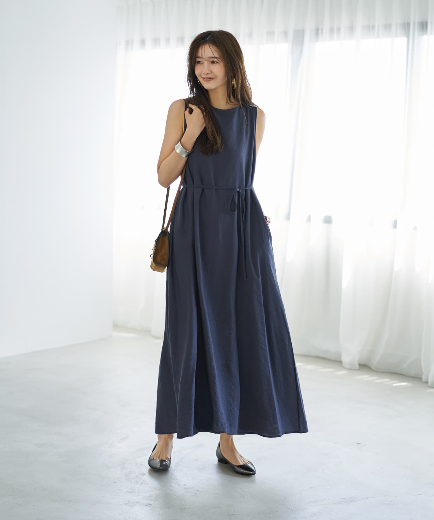 STYLE DELI「前後2WAYひねりVネックワンピース」|ワンピース|