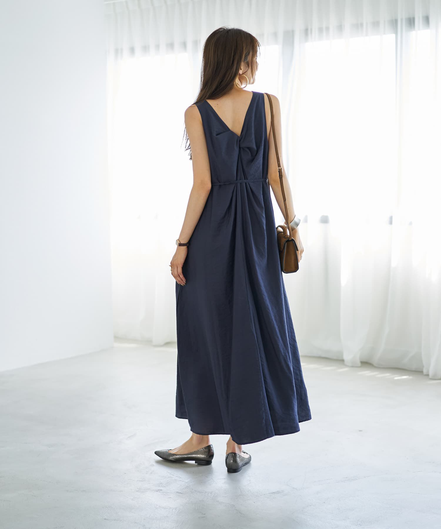 STYLE DELI「前後2WAYひねりVネックワンピース」|ワンピース|