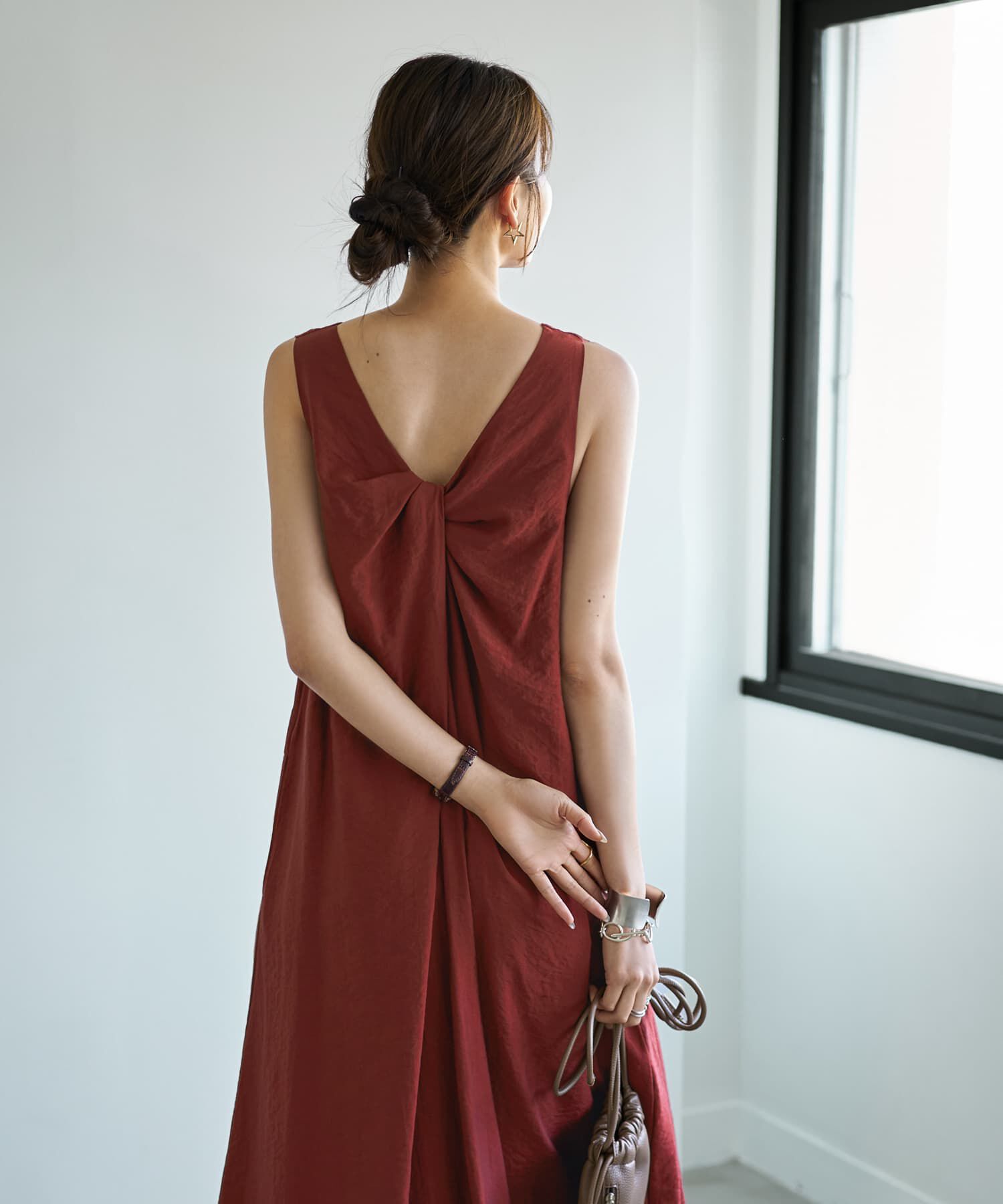 STYLE DELI「前後2WAYひねりVネックワンピース」|ワンピース|