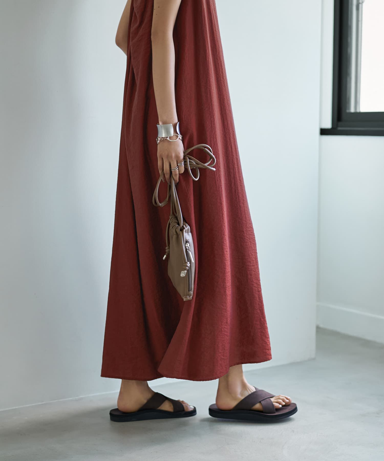 STYLE DELI「前後2WAYひねりVネックワンピース」|ワンピース|