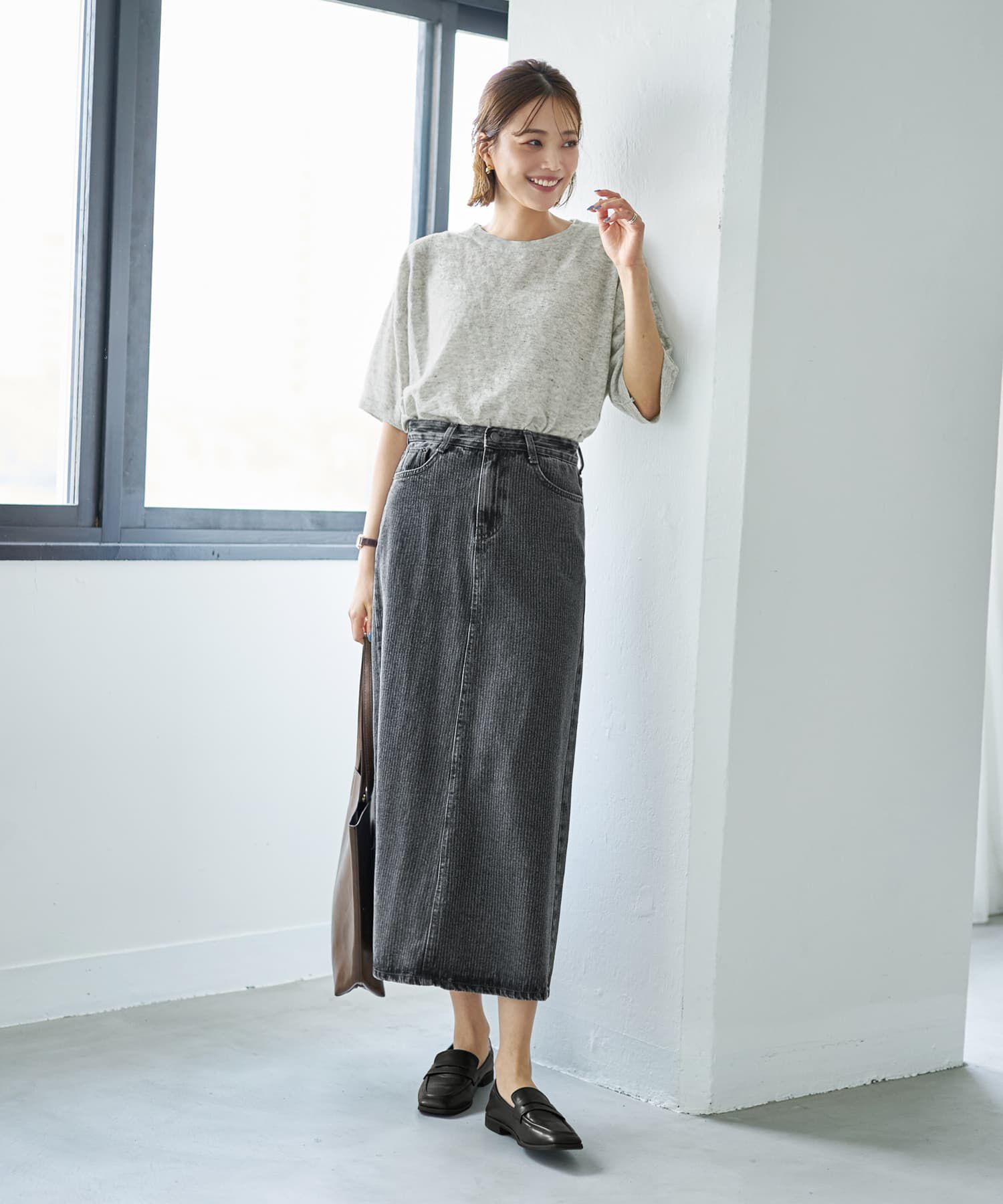 STYLE DELI「リネン混ニットTシャツ」|Tシャツ・カットソー|