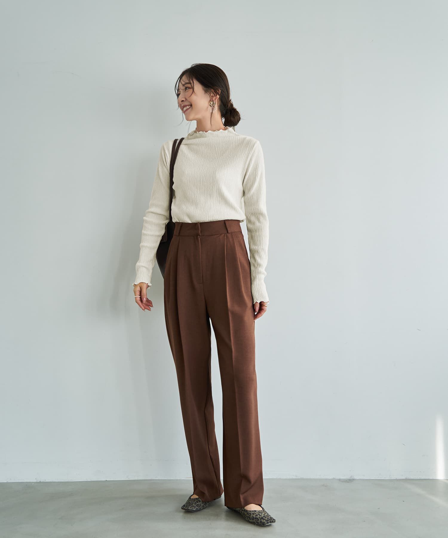 STYLE DELI「楊柳ベロア端っこメロウトップス」|Tシャツ・カットソー|