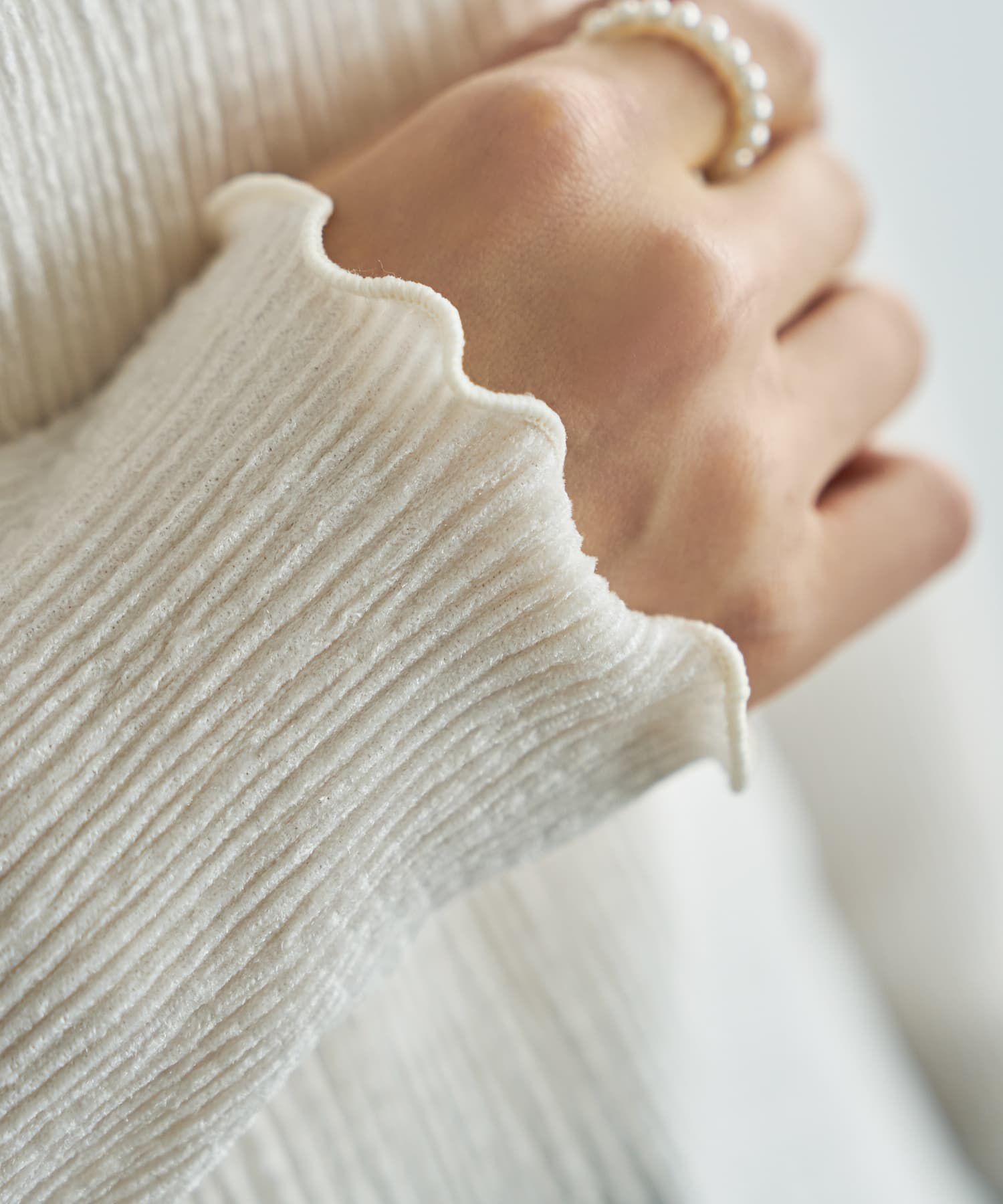 STYLE DELI「楊柳ベロア端っこメロウトップス」|Tシャツ・カットソー|