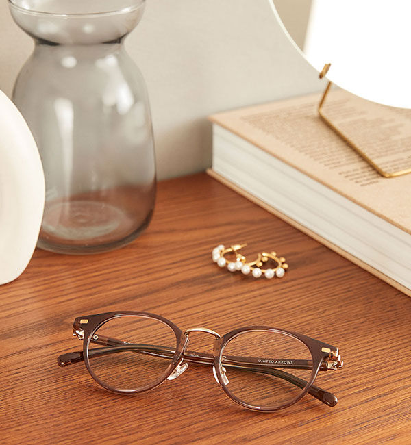  「ボストン型 メガネ｜Zoff｜UNITED ARROWS RELAX ユナイテッドアローズ レンズ交換券付き」|メガネ|ブラウン