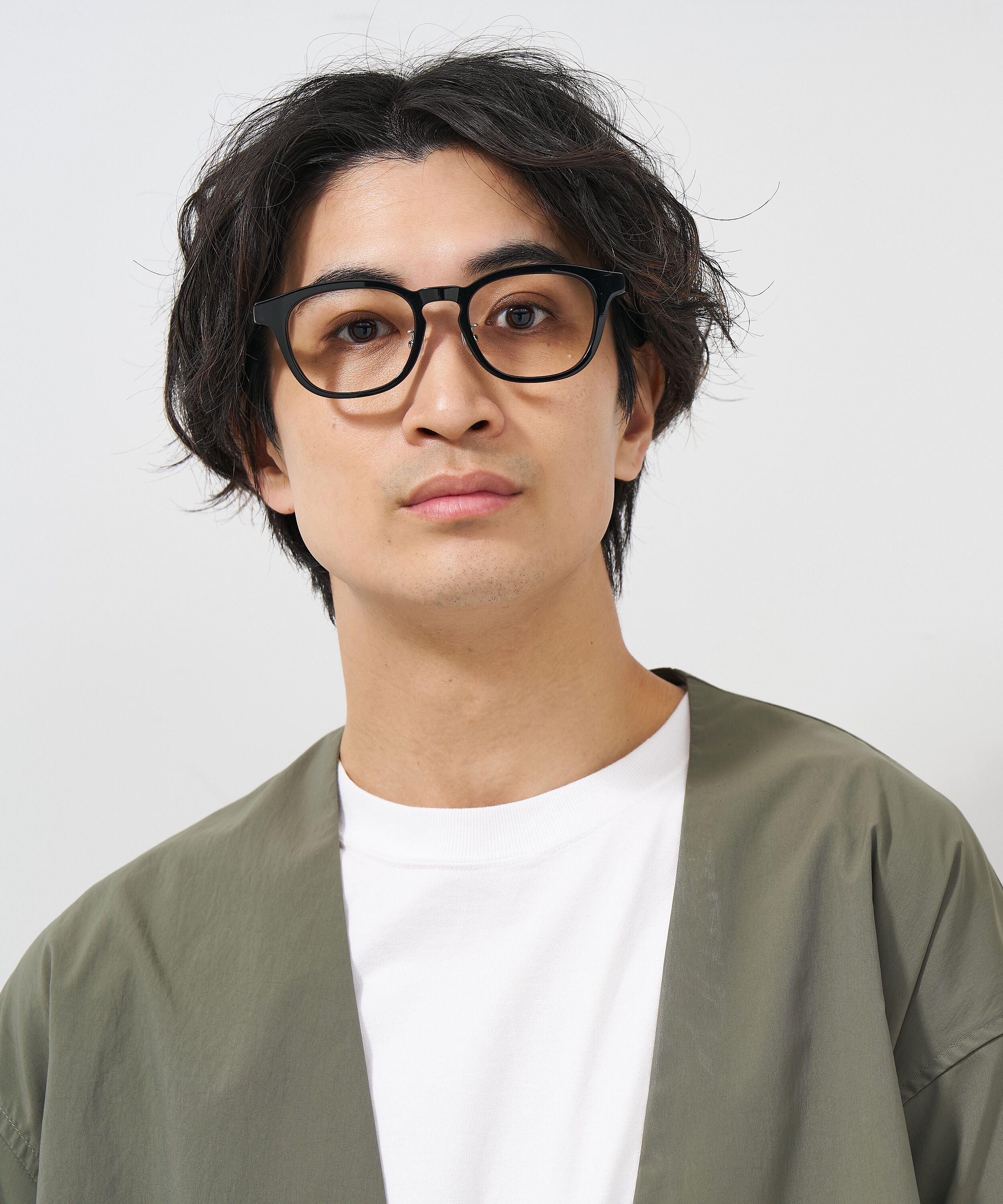  「【ルミネ限定】Zoff | ウェリントン型 クリアフレーム 黒縁 太縁 伊達メガネ レンズ交換券付き」|メガネ|