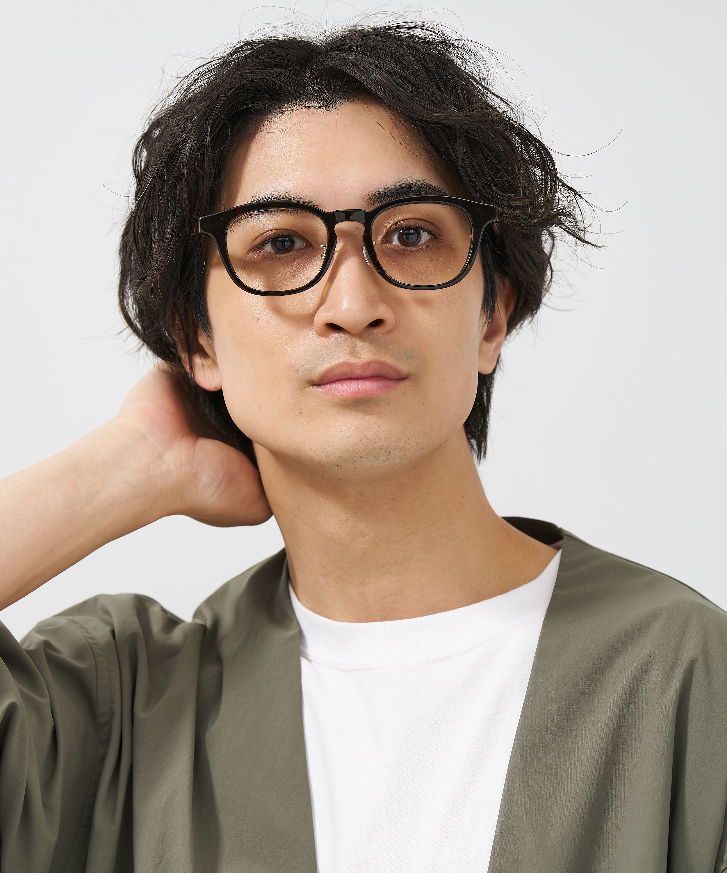  「【ルミネ限定】Zoff | ウェリントン型 クリアフレーム 黒縁 太縁 伊達メガネ レンズ交換券付き」|メガネ|