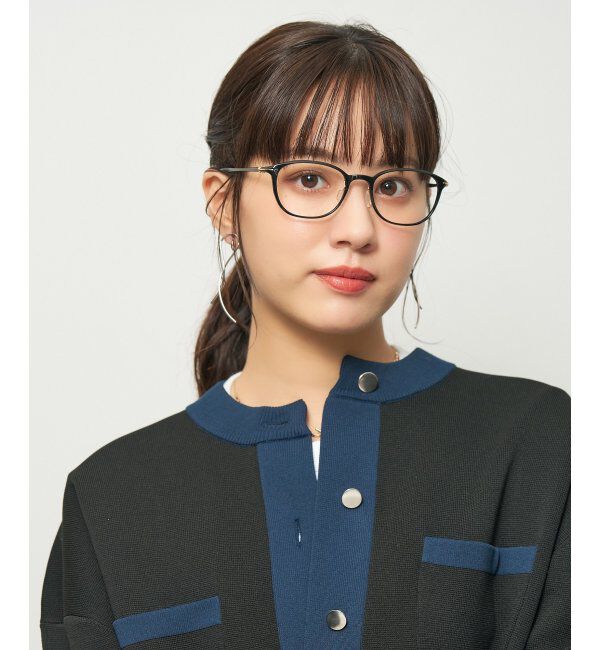  「ウェリントン型 メガネ 軽量 大人可愛い おうちメガネ 伊達メガネ レンズ交換券付」|メガネ|