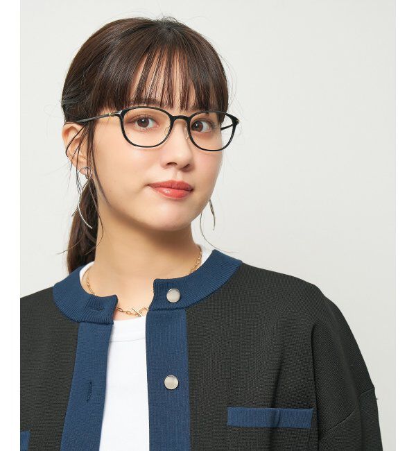  「ウェリントン型 メガネ 軽量 大人可愛い おうちメガネ 伊達メガネ レンズ交換券付」|メガネ|