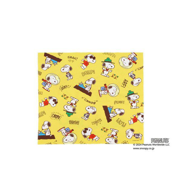  「大判クロス メガネクロス 眼鏡拭き | Zoff PEANUTS COLLECTION 4 ピーナッツ スヌーピー ギフト」|サングラス|イエロー
