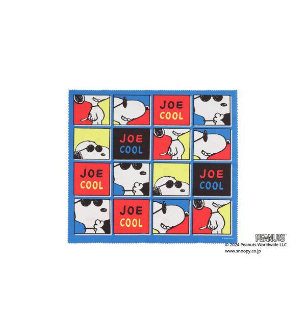  「大判クロス メガネクロス 眼鏡拭き | Zoff PEANUTS COLLECTION 4 ピーナッツ スヌーピー ギフト」|サングラス|ブルー