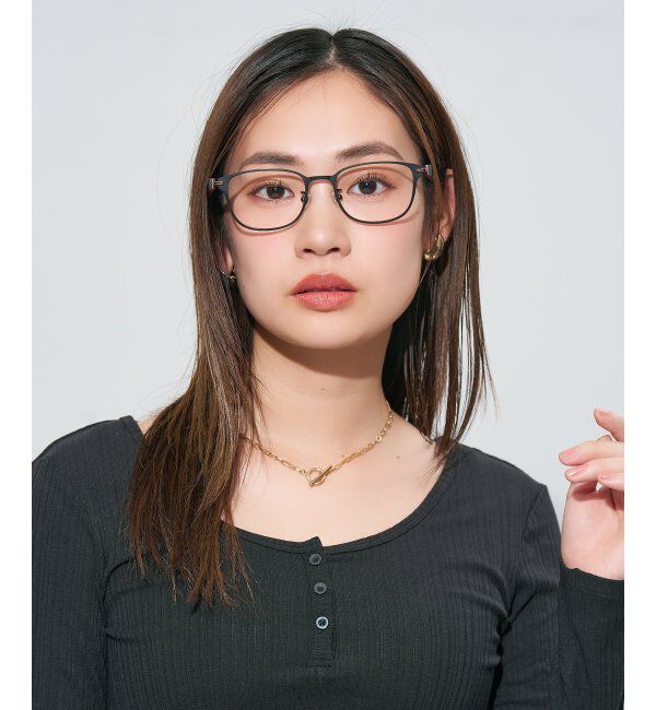  「ボストン型 メガネ | レザー調 ラバーテンプル 眼鏡 伊達メガネ 度付き CLASSIC レンズ交換券付」|メガネ|ブラック系その他