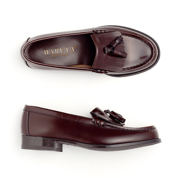 HARUTA「[3E]レディス牛革キルトタッセルローファー #3138」|ローファー|
