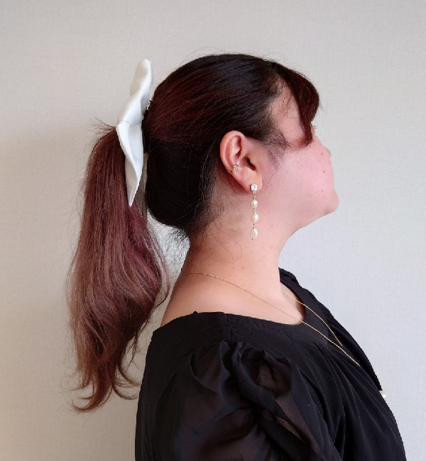 MARQUISE「淡水パールとジルコニアピアス」|ピアス|