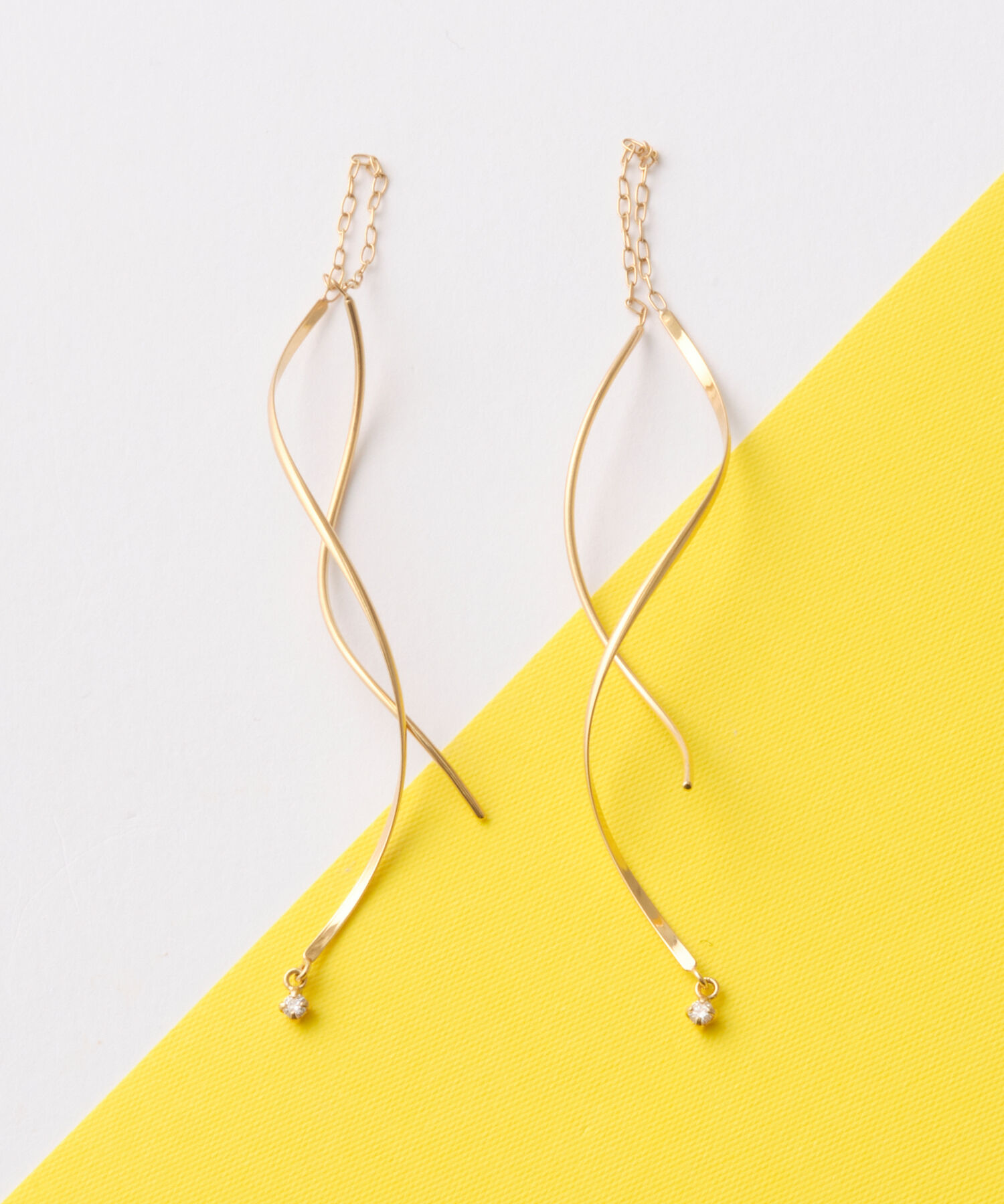 JUPITER「【K18】ダイヤモンドアメリカンピアス」|ピアス|