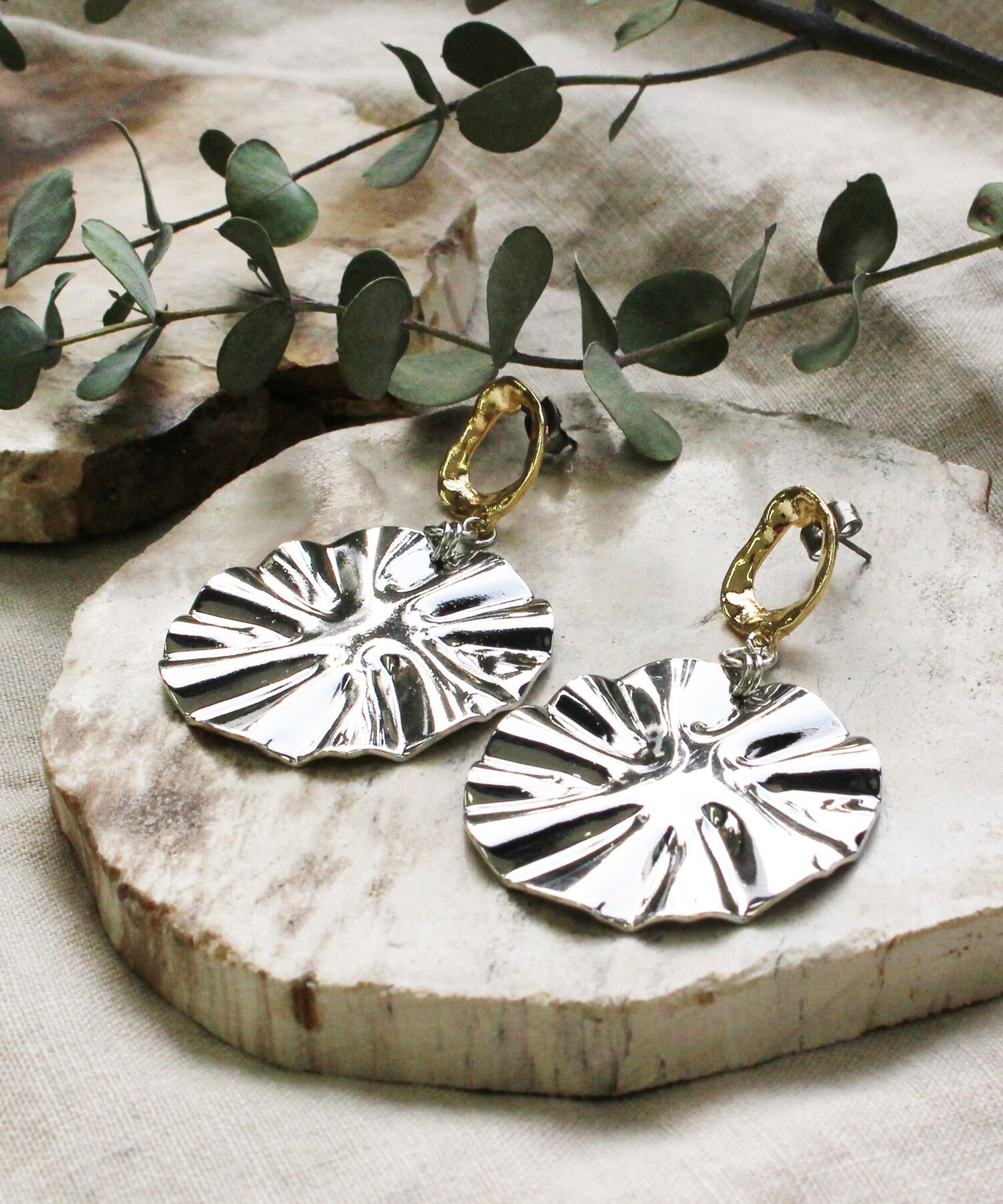 Phoebe+「【sfy】metallic plateピアス」|ピアス|