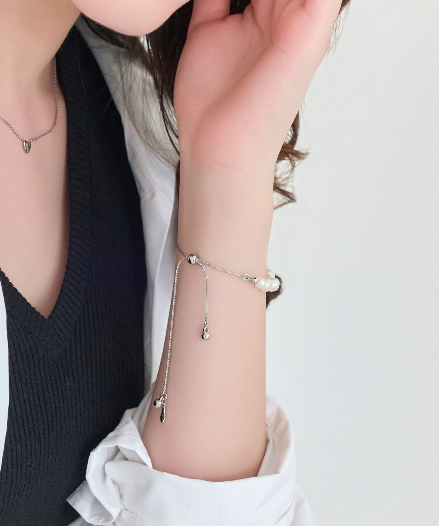 Phoebe「フレッシュウォーターパールブレスレット　シルバー/淡水パール」|ブレスレット・バングル|