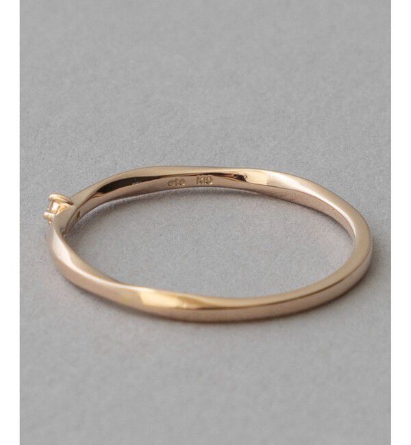 ete「［レイヤード］K10YG ダイヤモンド リング」|リング|