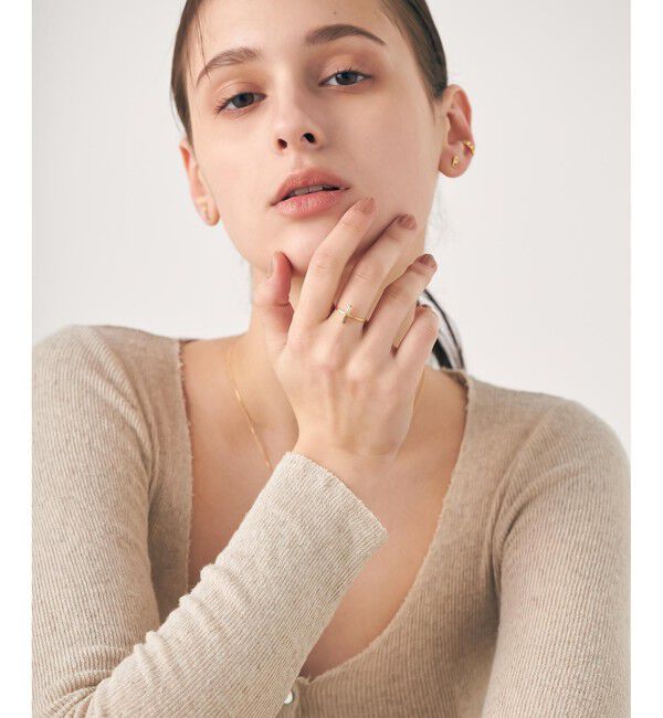 ete「[レクラン] K18YG ナチュラルストーン リング」|リング|