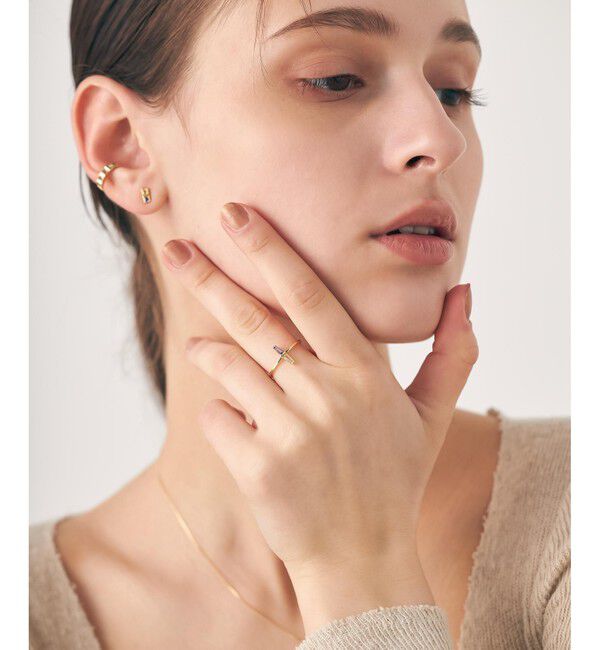 ete「[レクラン] K18YG ナチュラルストーン リング」|リング|