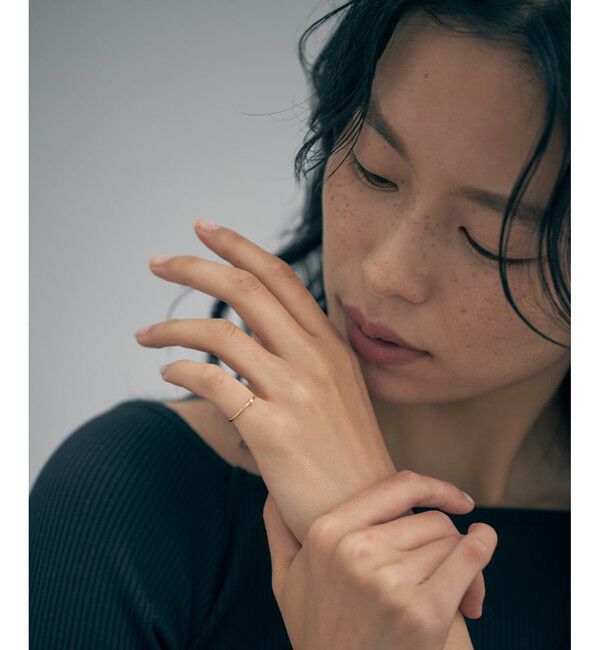 Jouete「K10YG ピンキーリング ダイヤモンド」|リング|