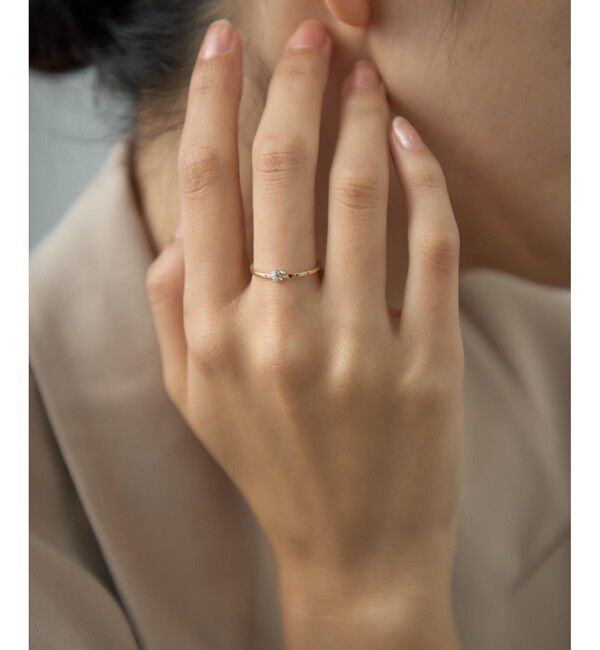 Jouete「[レイヤー] K10 リング ダイヤモンド コンビカラー」|リング|