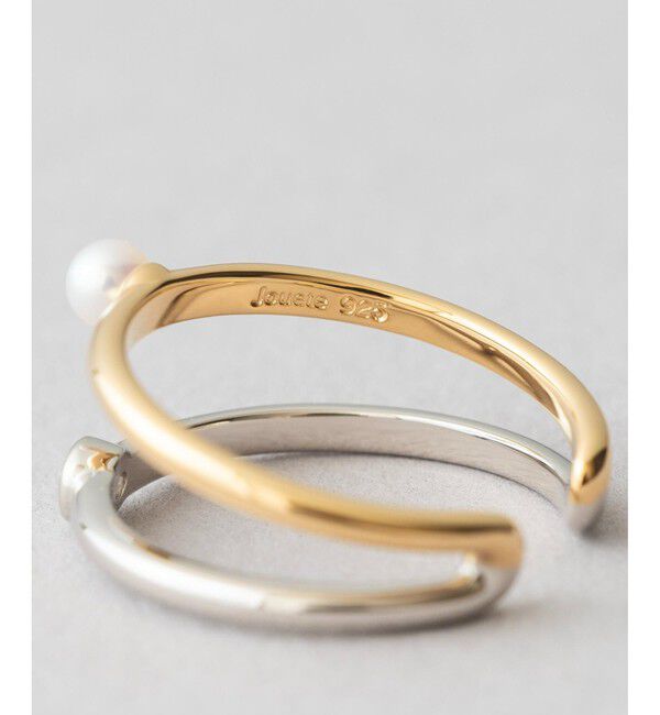 Jouete「[フォークピンキー] リング ジルコニア&times;パール コンビカラー」|リング|