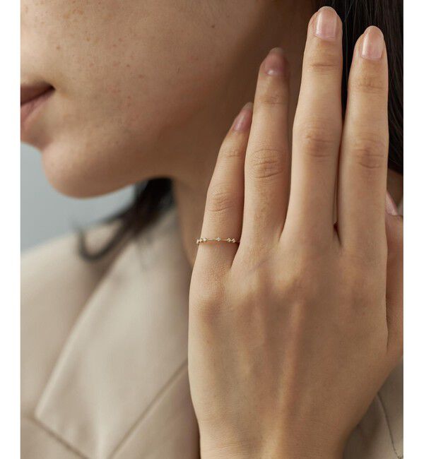 Jouete「K10YG ピンキーリング ダイヤモンド」|リング|