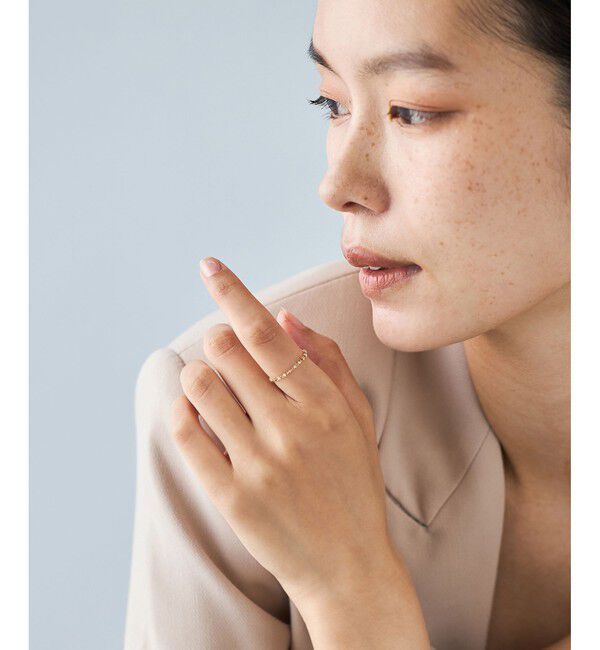 Jouete「K10YG チェーンリング カットボール」|リング|