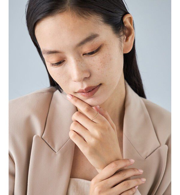 Jouete「K10YG チェーンリング カットボール」|リング|