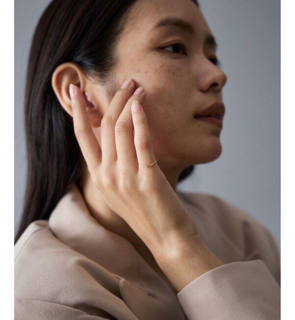 Jouete「K10YG ピンキーリング バー」|リング|