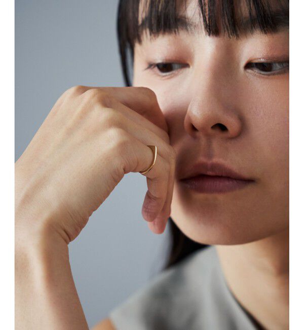 Jouete「K10YG ピンキーリング テクスチャ」|リング|