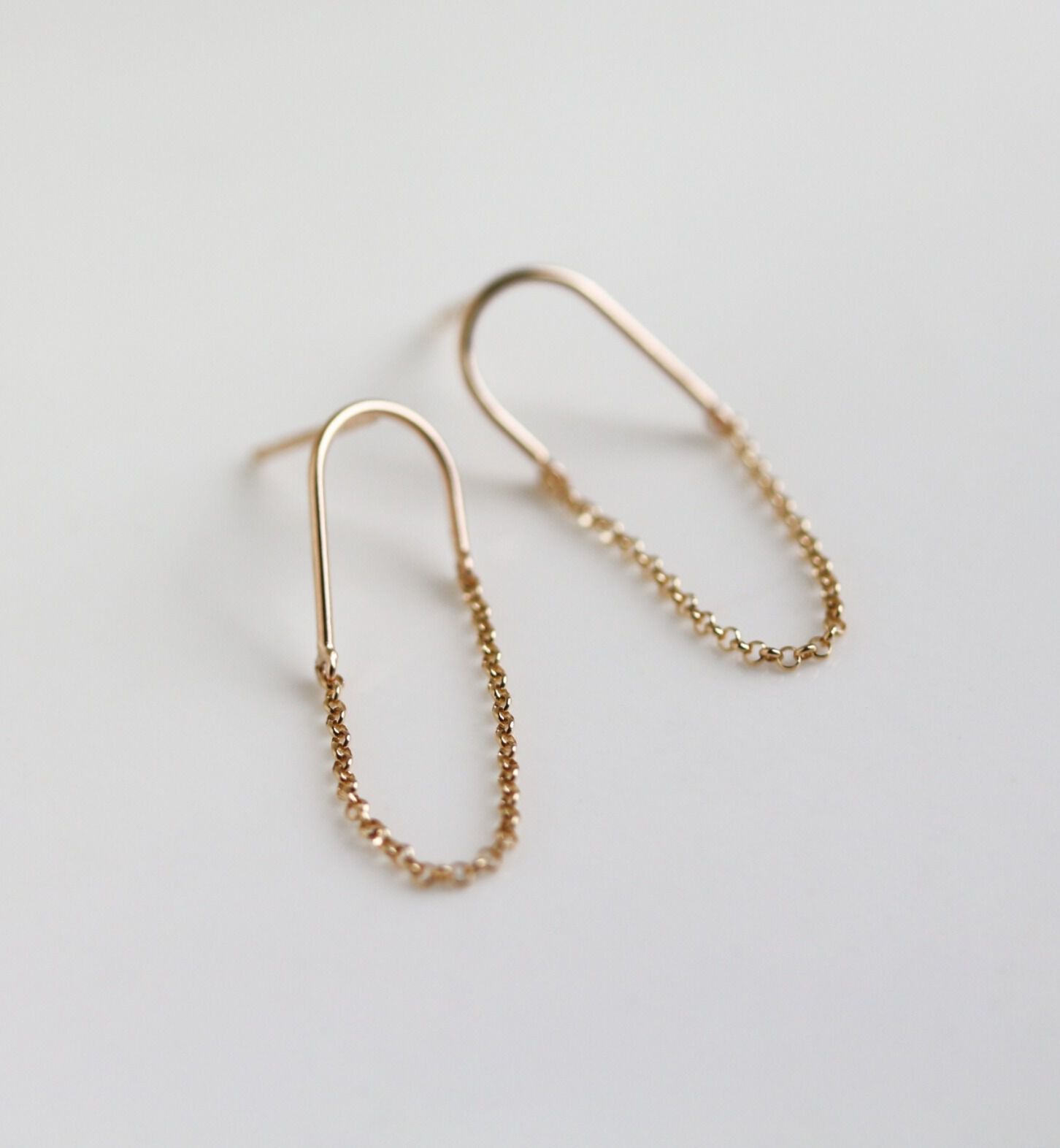  「ゴールド Uシェイプ ピアス | K10YG」|ピアス|