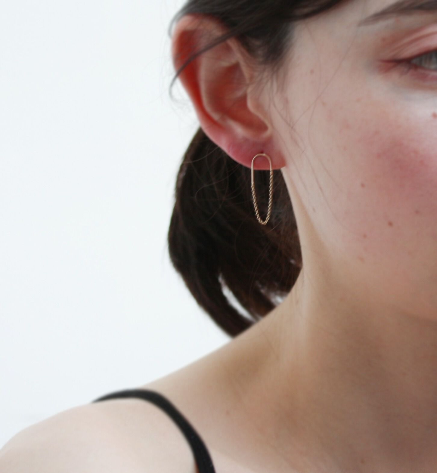  「ゴールド Uシェイプ ピアス | K10YG」|ピアス|