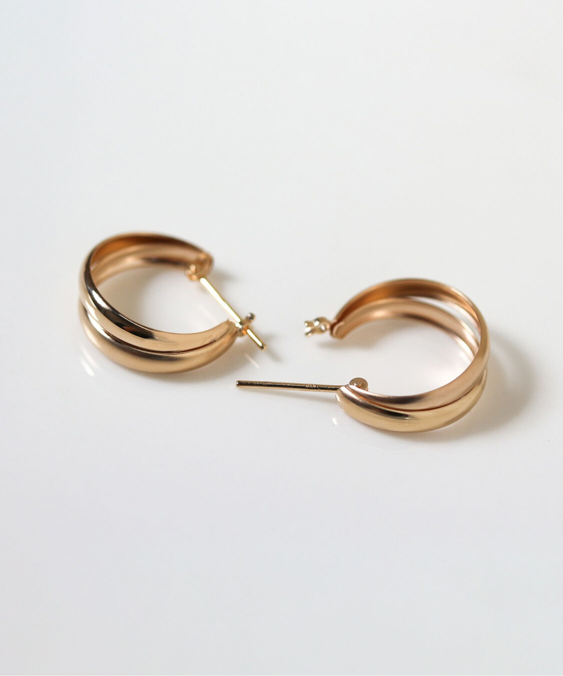  「ゴールド スナップ フープ ピアス | K10YG」|ピアス|