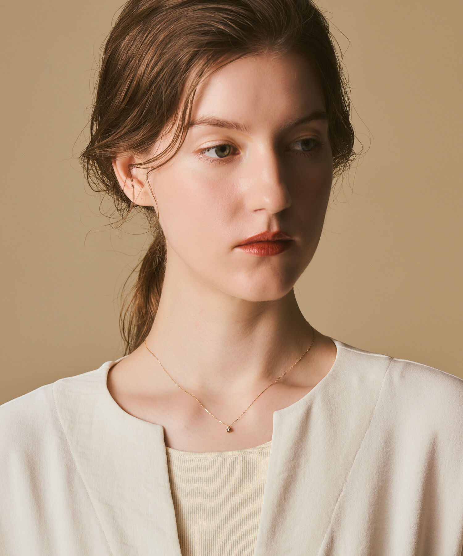 agete「K18ダイヤモンドネックレス（0.15ct）」|ネックレス|