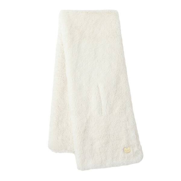 PAUL&JOE「ＰＪ／マフラー／フェイクファー差し込み」|マフラー|オフホワイト