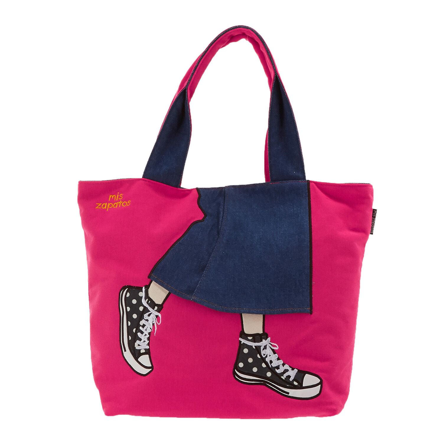 BACKYARD FAMILY「トートバッグ A4 mis zapatos ミスサパト 通販 トート バッグ キャンバス デニム」|トートバッグ|ピンク1