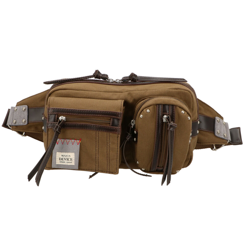 BACKYARD FAMILY「ウエストバッグ メンズ 通販 大容量 釣り バイク ボディバッグ 大きめ ウエストポーチ 斜めがけ」|ショルダー・メッセンジャー|ブラウン2