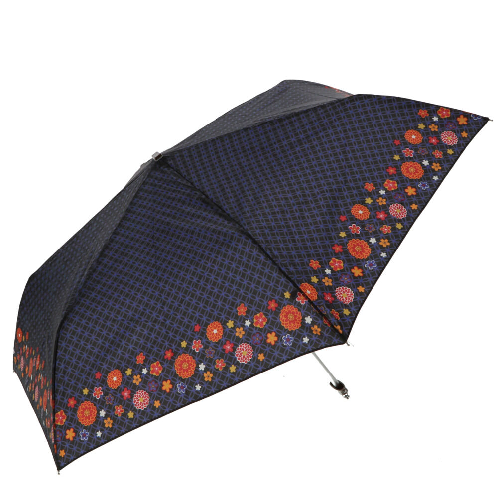 BACKYARD FAMILY「折りたたみ傘 レディース 通販 おしゃれ 50cm 大人 かわいい 和柄 折り畳み傘 可愛い 雨傘」|傘|ブラック1