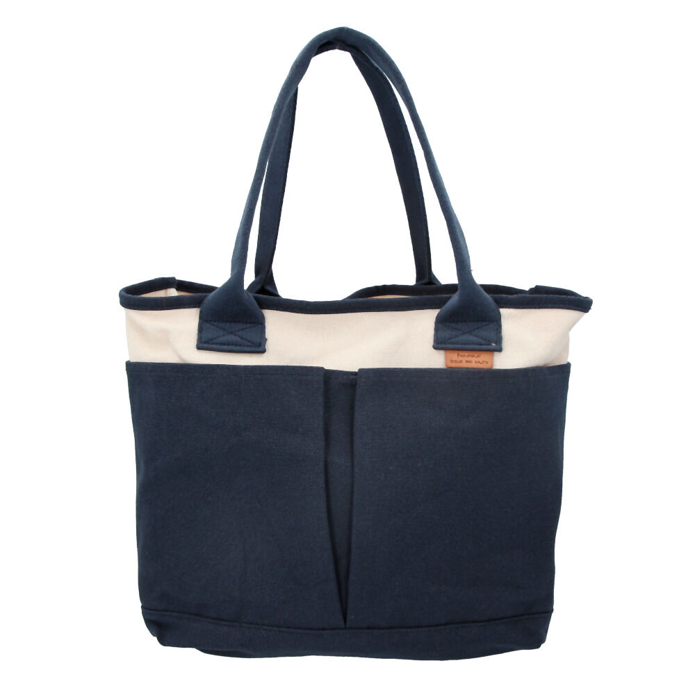 BACKYARD FAMILY「トートバッグ 仕切りあり キャンバス 大きめ 通販 キャンバストート 仕切り 大容量 自立 肩掛け」|トートバッグ|ブルー1