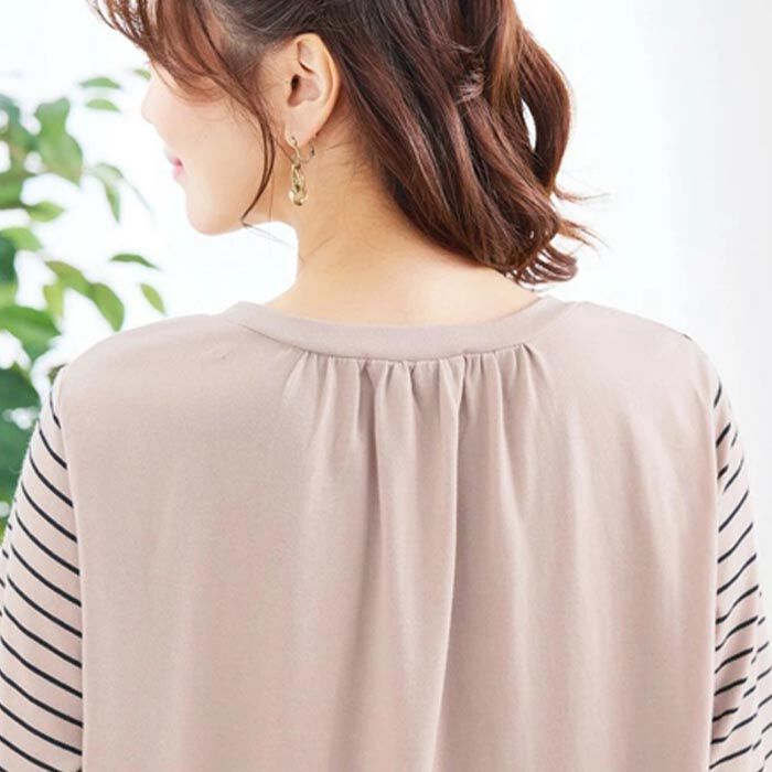 BACKYARD FAMILY「マリクレール プルオーバー 通販 MC 切替ボーダープルオーバー Tシャツ 長袖 ボーダーT」|Tシャツ・カットソー|