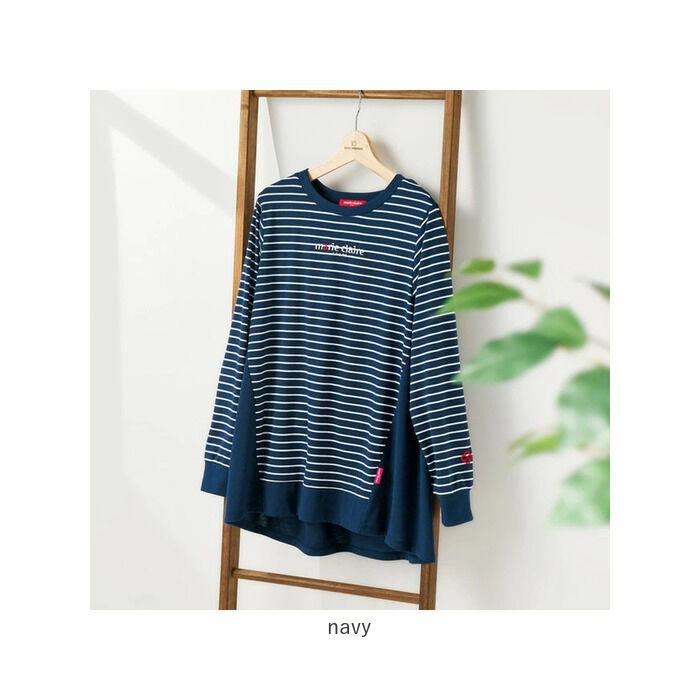 BACKYARD FAMILY「マリクレール プルオーバー 通販 MC 切替ボーダープルオーバー Tシャツ 長袖 ボーダーT」|Tシャツ・カットソー|