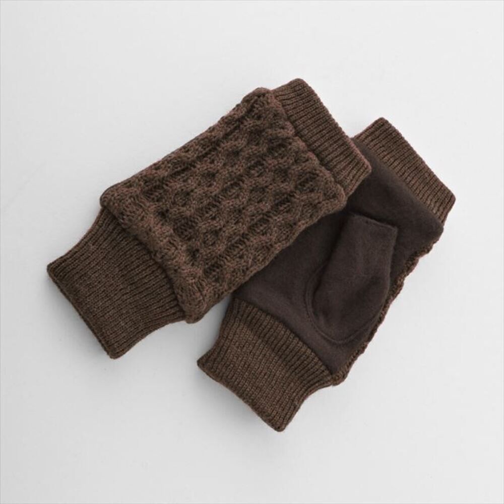 BACKYARD FAMILY「クロダ 手袋 レディース 通販 グローブ 手ぶくろ 指なし ハンドウォーマー ハンドカバー 暖かい」|手袋|ブラウン1