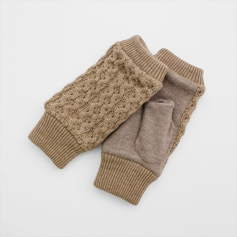 BACKYARD FAMILY「クロダ 手袋 レディース 通販 グローブ 手ぶくろ 指なし ハンドウォーマー ハンドカバー 暖かい」|手袋|ベージュ1