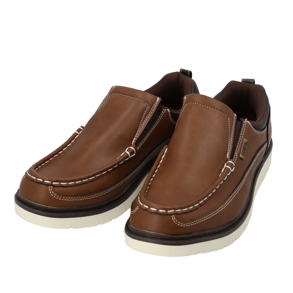 BACKYARD FAMILY「EDWIN スニーカー EDW7381 通販 スリッポン エドウィン 靴 メンズ 防滑シューズ」|スリッポン|ブラウン1