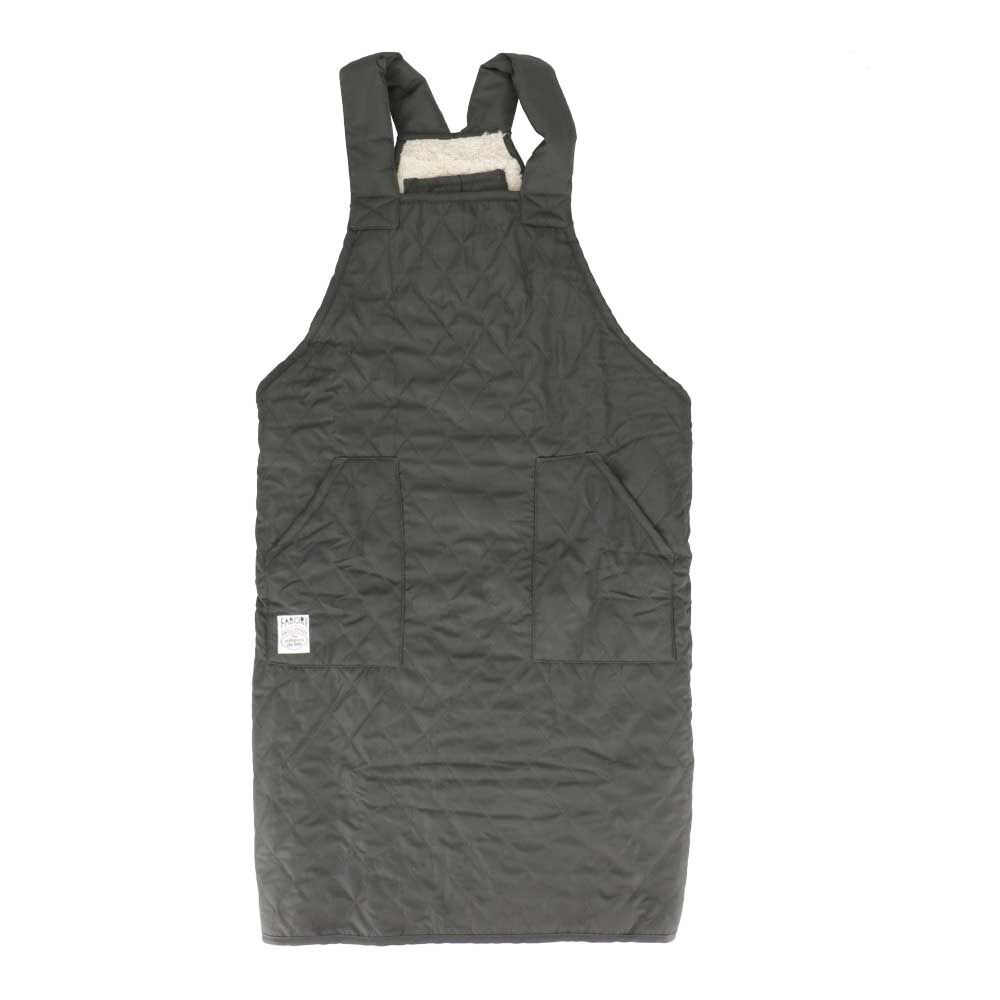 BACKYARD FAMILY「favori ファボリ エプロン キルティング 保育士 通販 ボアエプロン キルト 暖かいエプロン」|その他|グレー1